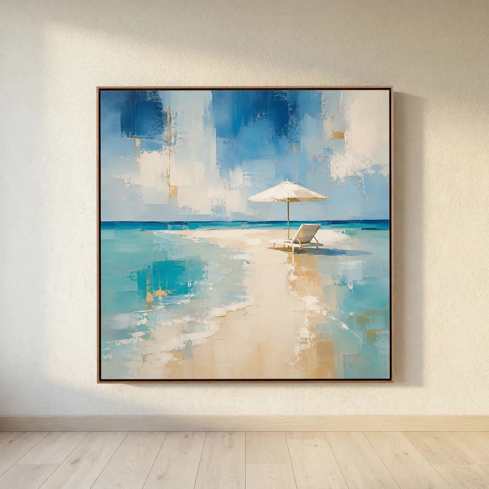 Private Horizon – Abstract Coastal Hotel Wall Art | Hotels Wall Co.
