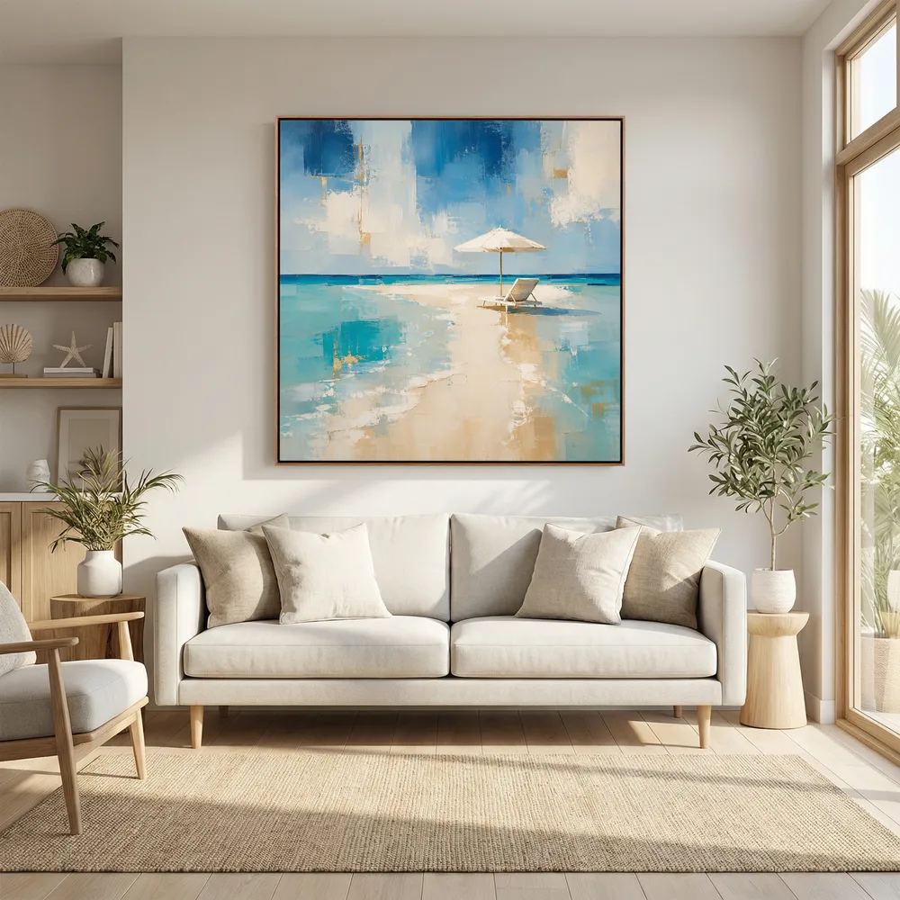 Private Horizon – Abstract Coastal Hotel Wall Art | Hotels Wall Co.